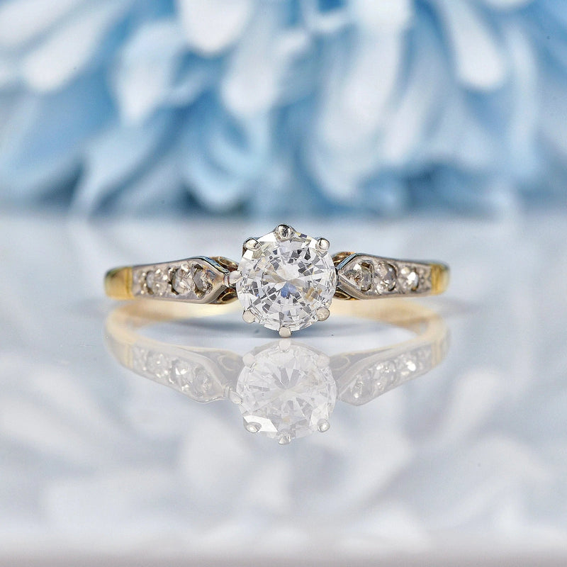 Art Deco Diamond Solitaire Engagement Ring - Main Image