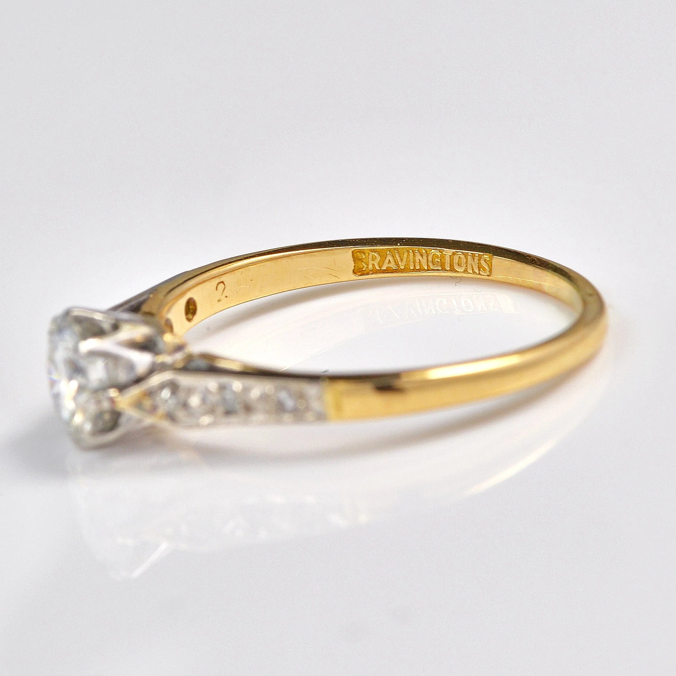 Art Deco Diamond Solitaire Engagement Ring - Main Image