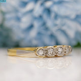 Art Deco Five Stone 18ct Gold Diamond Ring