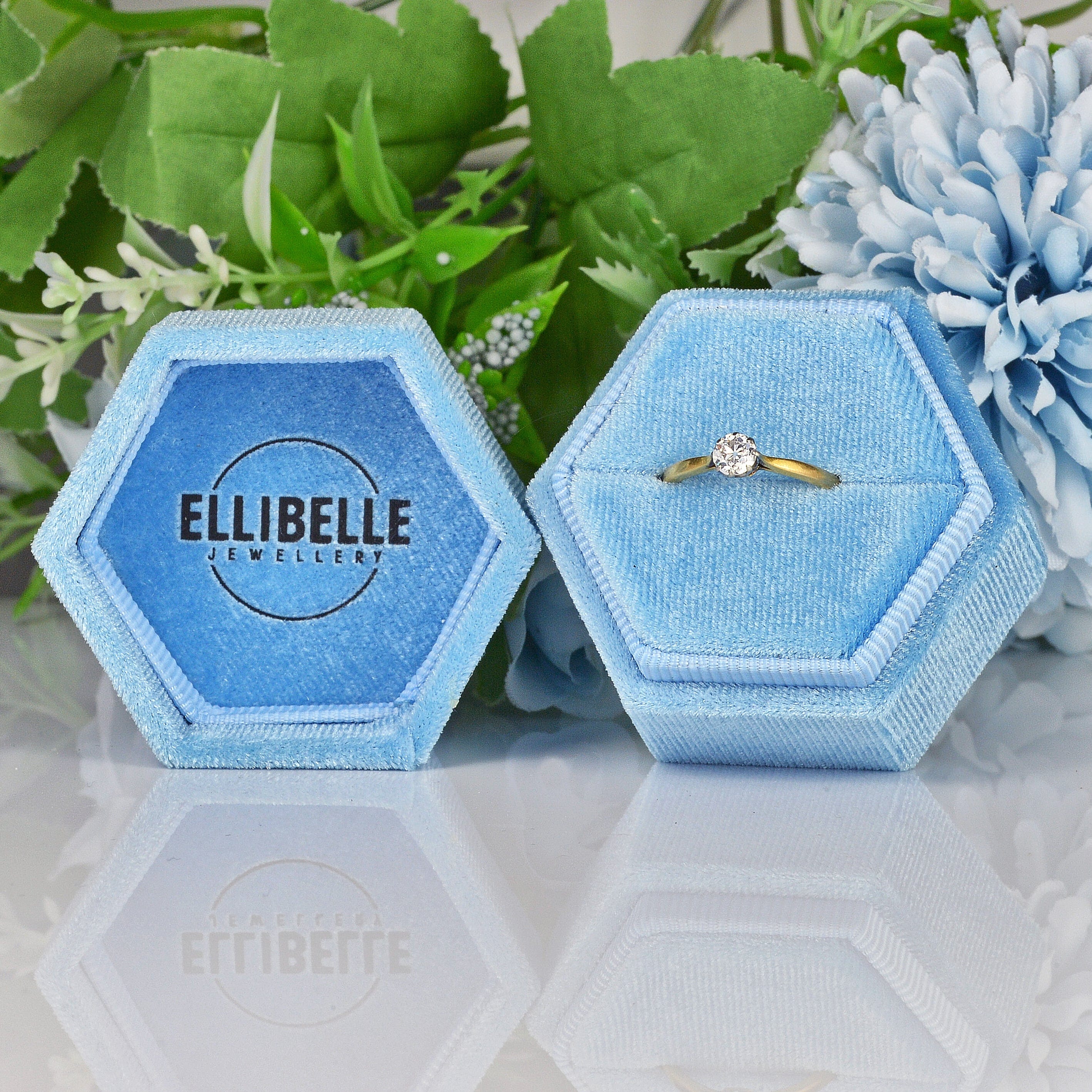 Ellibelle Jewellery ART DECO OLD CUT DIAMOND ENGAGEMENT RING (0.40CT)