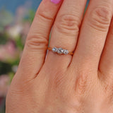 Ellibelle Jewellery Art Deco Old Cut Diamond Three Stone Engagement Ring (0.40cts)