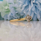 Ellibelle Jewellery ART DECO SAPPHIRE & DIAMOND 18CT GOLD CROSS-OVER RING