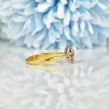 Ellibelle Jewellery ART DECO SAPPHIRE & DIAMOND 18CT GOLD PANEL RING