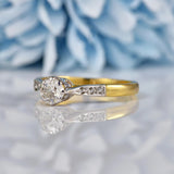 Ellibelle Jewellery Art Deco Style Diamond Solitaire Engagement Ring (0.30ct)
