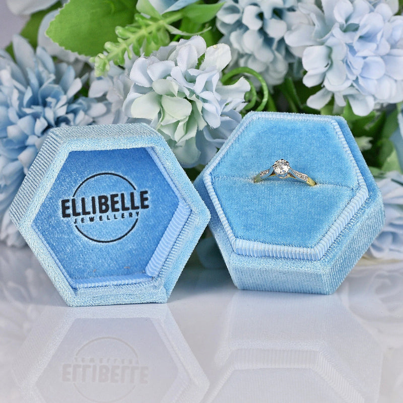 Ellibelle Jewellery Art Deco Style Diamond Solitaire Engagement Ring (0.30ct)