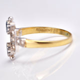 Ellibelle Jewellery Art Deco Style London Topaz & Diamond Dress Ring