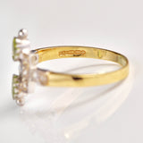 Ellibelle Jewellery Art Deco Style Peridot & Diamond Dress Ring