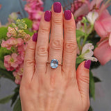 Ellibelle Jewellery Blue Topaz 18ct White Gold Solitaire Ring