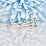 Ellibelle Jewellery Blue Zircon 9ct White Gold Ring