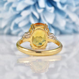 Ellibelle Jewellery Citrine & Diamond 9ct Gold Ring