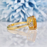 Ellibelle Jewellery Citrine & Diamond 9ct Gold Ring