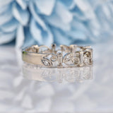 Ellibelle Jewellery Diamond 18ct White Gold Half Eternity Wedding Band Ring