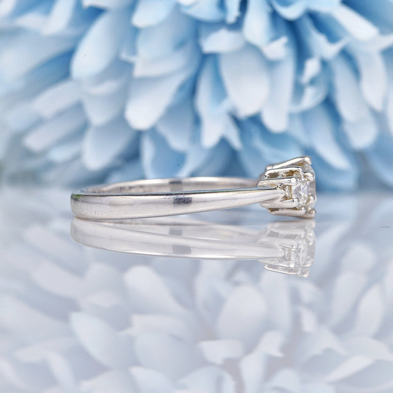 Ellibelle Jewellery Diamond 18ct White Gold Three Stone Engagement Ring (0.75ct)
