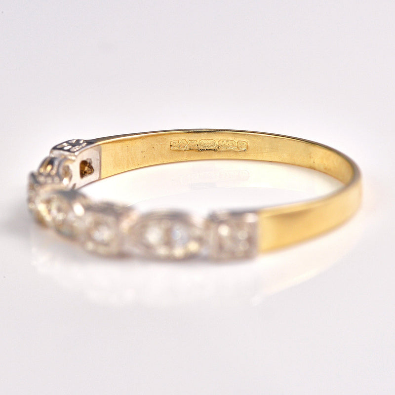 Ellibelle Jewellery Diamond 9ct Gold Stacking Band Half Eternity Ring