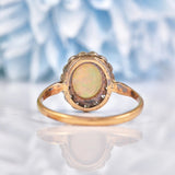 Ellibelle Jewellery Edwardian Opal & Diamond Gold Cluster Ring