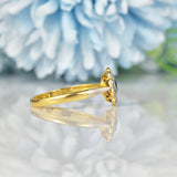 Ellibelle Jewellery EDWARDIAN SAPPHIRE & DIAMOND 18CT GOLD CLUSTER RING