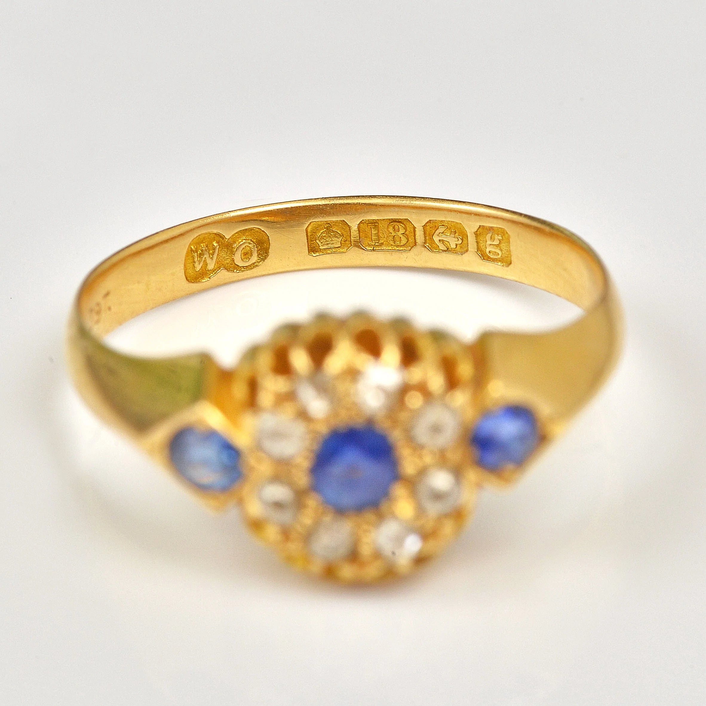 Ellibelle Jewellery EDWARDIAN SAPPHIRE & DIAMOND RING