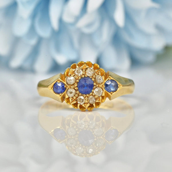 Ellibelle Jewellery EDWARDIAN SAPPHIRE & DIAMOND RING