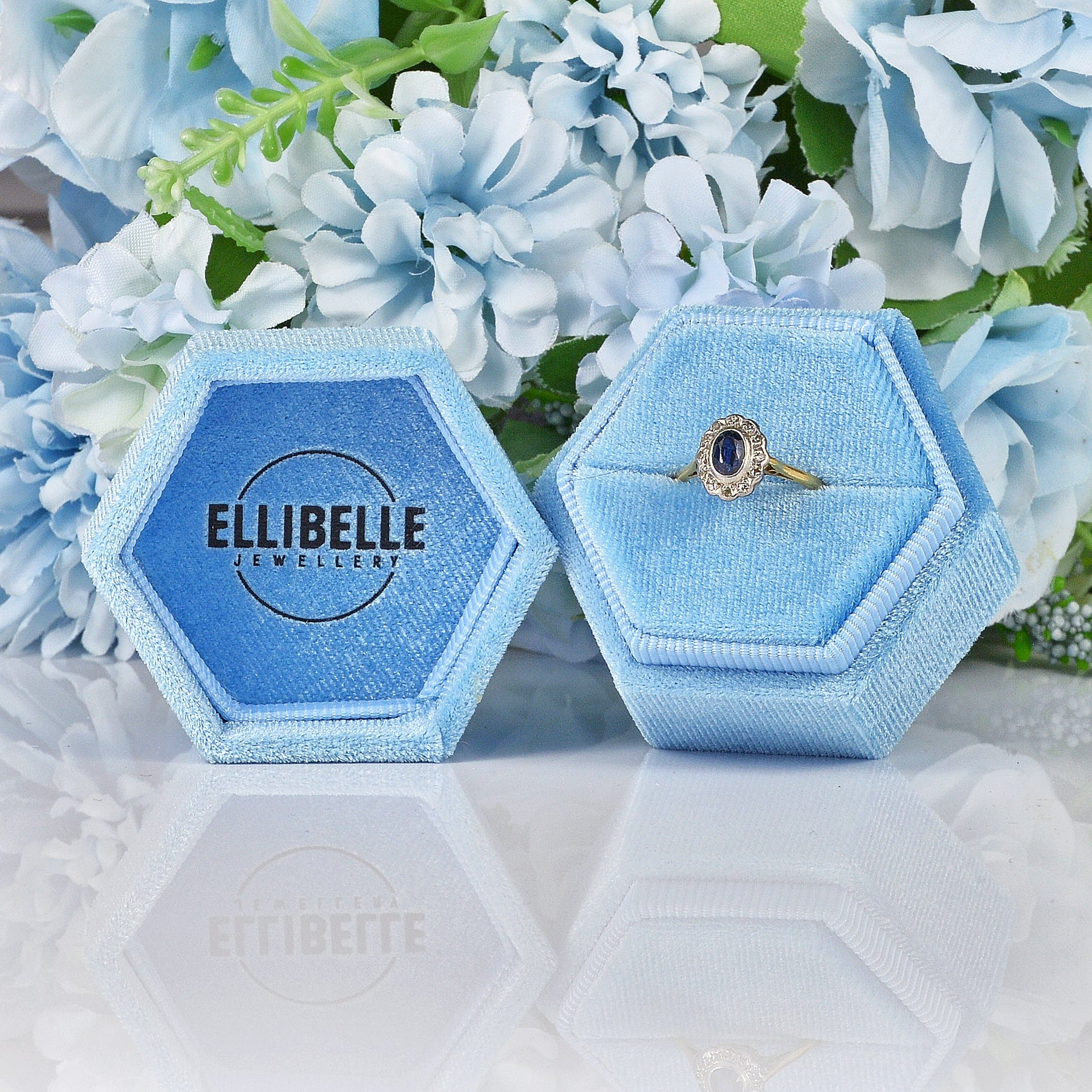 Ellibelle Jewellery Edwardian Sapphire & Diamond Ring