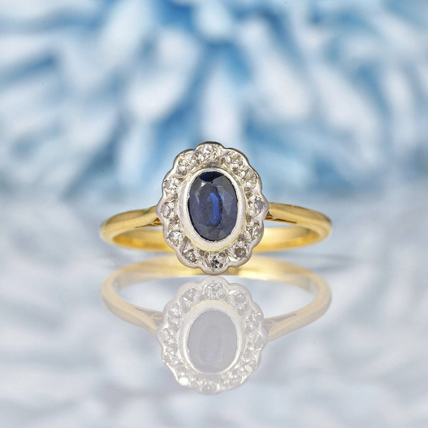 Ellibelle Jewellery Edwardian Sapphire & Diamond Ring