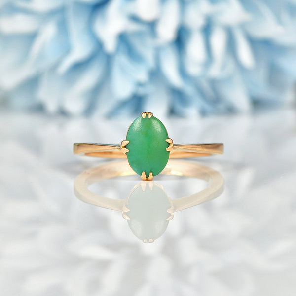 Ellibelle Jewellery EDWARDIAN TURQUOISE 15CT GOLD SOLITAIRE RING