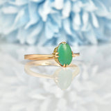 Ellibelle Jewellery EDWARDIAN TURQUOISE 15CT GOLD SOLITAIRE RING