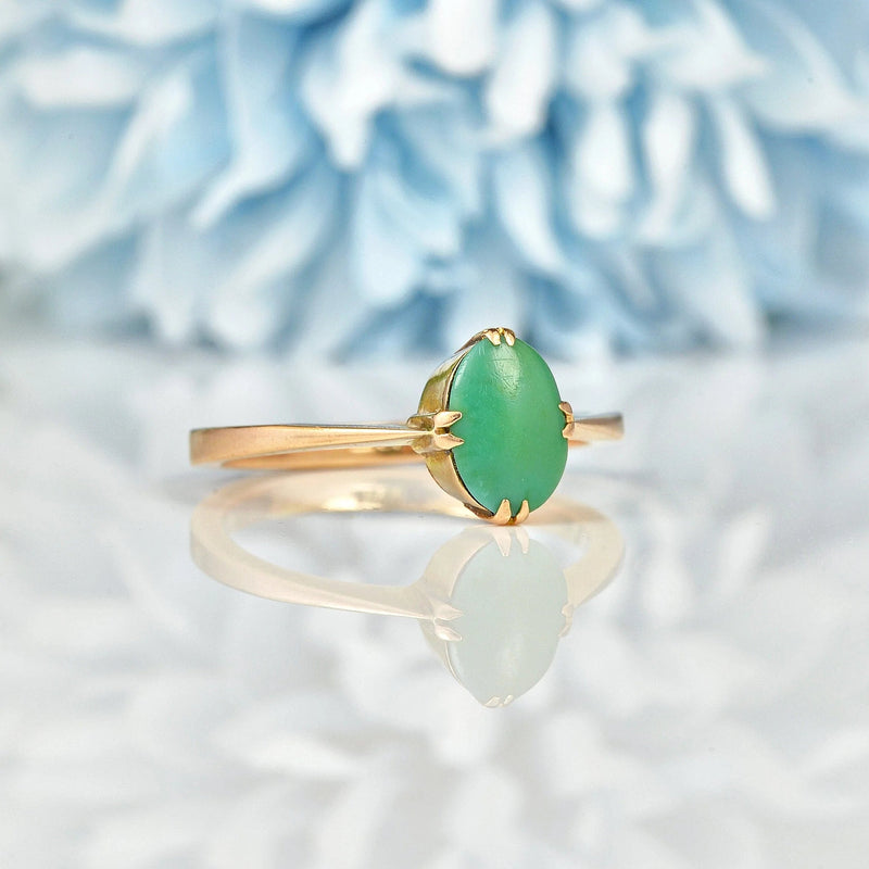 Ellibelle Jewellery EDWARDIAN TURQUOISE 15CT GOLD SOLITAIRE RING