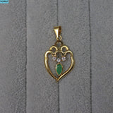 Ellibelle Jewellery EMERALD 18CT GOLD PENDANT