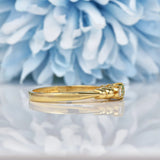 Ellibelle Jewellery Emerald & Diamond 9ct Gold Trilogy Ring