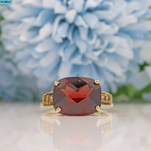 Garnet 9ct Gold Cocktail Ring