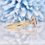 Ellibelle Jewellery Madeira Citrine & Diamond 9ct Gold Cluster Ring