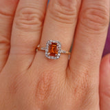 Ellibelle Jewellery Madeira Citrine & Diamond 9ct Gold Cluster Ring