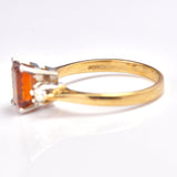 Ellibelle Jewellery Madeira Citrine & Diamond 9ct Gold Three Stone Ring
