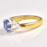 Ellibelle Jewellery Natural Ceylon Sapphire & Diamond Three Stone Engagement Ring (1.60ct)