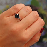 Ellibelle Jewellery Natural Sapphire & Diamond 18k White Gold Ring (1.84ct)