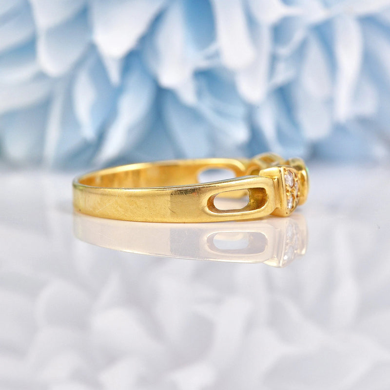 Ellibelle Jewellery Opal & Diamond 18ct Gold Bow Ring
