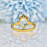 Ellibelle Jewellery Oval Cut Aquamarine 18ct Yellow Gold Solitaire Ring