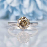 Ellibelle Jewellery Salt & Pepper Brown Diamond White Gold Engagement Ring (1.97ct)