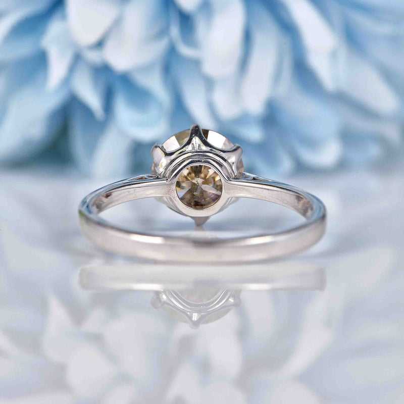 Ellibelle Jewellery Salt & Pepper Brown Diamond White Gold Engagement Ring (1.97ct)