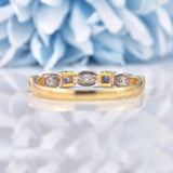 Ellibelle Jewellery Sapphire & Diamond Gold Stacking Band Ring