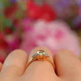 Ellibelle Jewellery Scapolite & Diamond 18ct Gold Ring