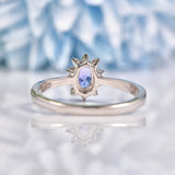 Ellibelle Jewellery Tanzanite & Diamond Platinum Cluster Ring