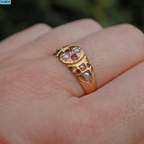 Antique Ruby & Pearl 15ct Gold Ring