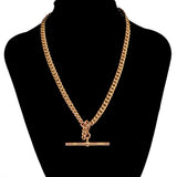 Ellibelle Jewellery Victorian Gold Albert Chain & T-Bar (14")