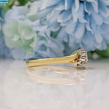 Ellibelle Jewellery VINTAGE 18CT GOLD DIAMOND THREE-STONE BYPASS RING