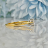 Ellibelle Jewellery VINTAGE 18CT GOLD & PLATINUM DIAMOND SOLITAIRE RING