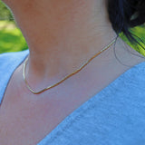 Ellibelle Jewellery Vintage 18ct Yellow Gold Snake Link Necklace Chain (16")
