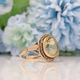 VINTAGE 1960S CITRINE 9CT GOLD SOLITAIRE RING