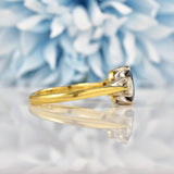 Ellibelle Jewellery Vintage 1964 Sapphire & Diamond Three-Stone Trilogy Engagement Ring