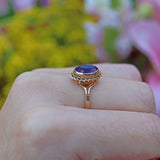 Ellibelle Jewellery Vintage 1970s Amethyst 9ct Gold Solitaire Ring